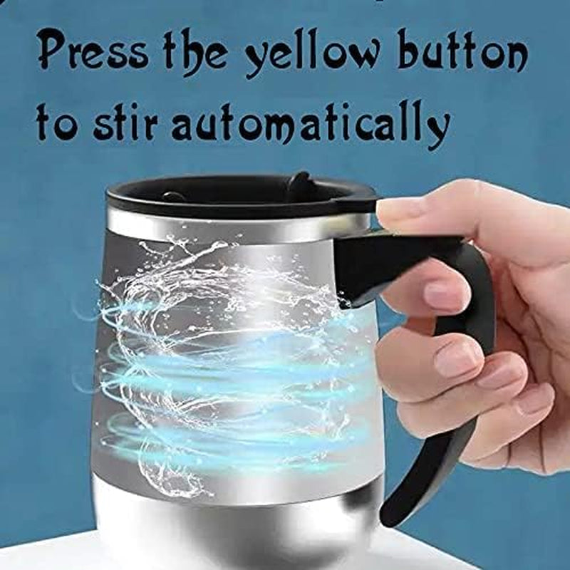 Self Stirring Mug Auto Self Mixing Stainless Steel Cup for Coffee/Tea/Hot Chocolate/Milk Mug for Office/Kitchen/Travel/Home -450Ml/15Oz the Best Gift(Emerald Green)…